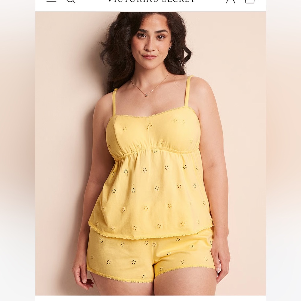 Victoria Secret NWT Adore Me Marylou Sleep Set in Pale Banana plus size 4x